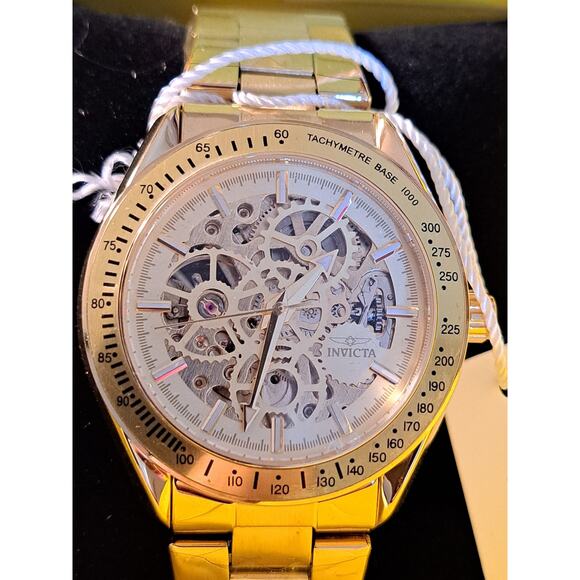 INVICTA  Objet D Art Automatic Men's Watch w Skeleton Dial 43mm 2 Tone - Picture 1 of 4